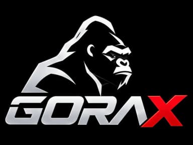 Símbolo do gorila com o logotipo GORAX